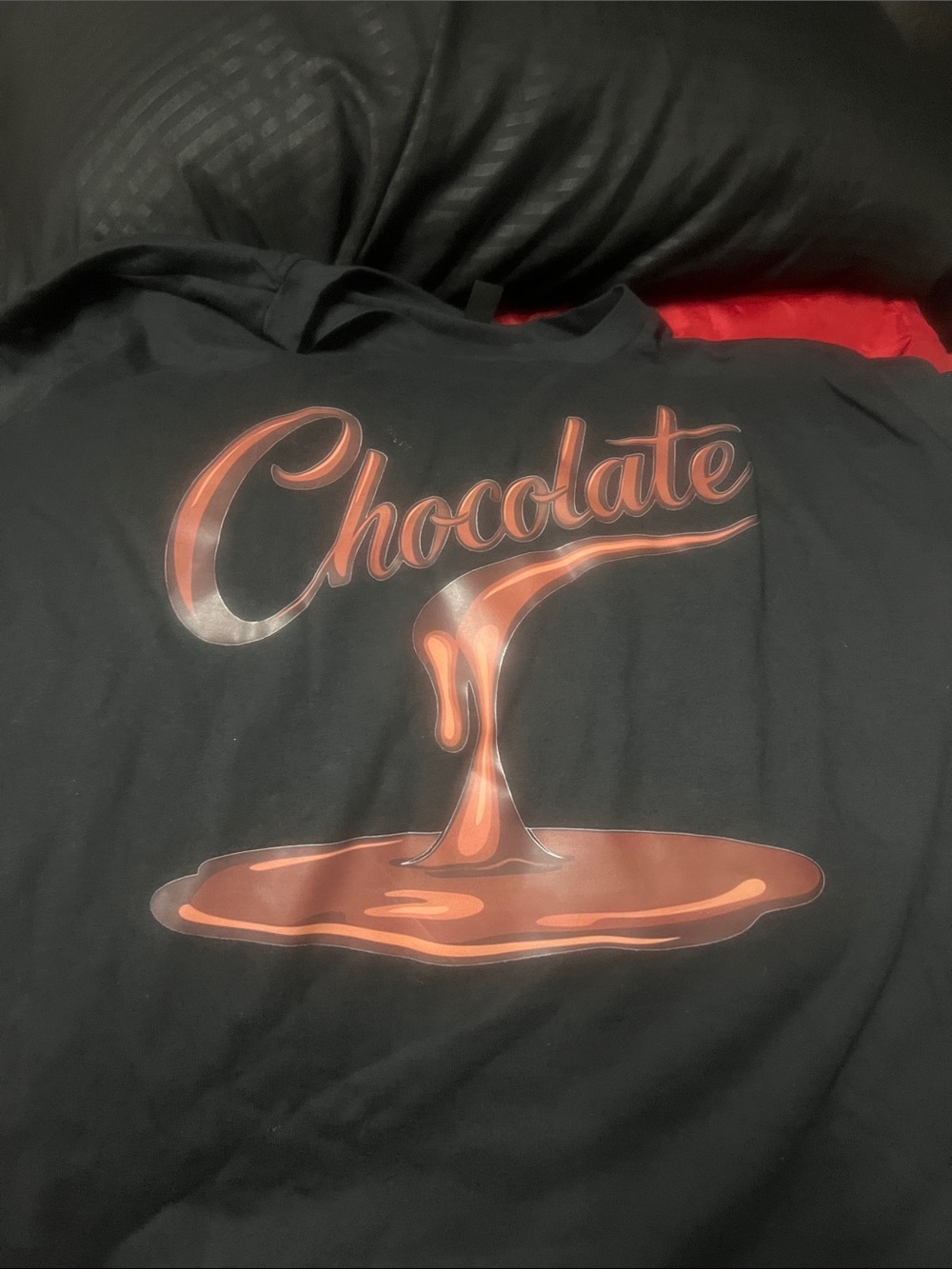 Source Unknown Black Tee with Chocolate Graphic